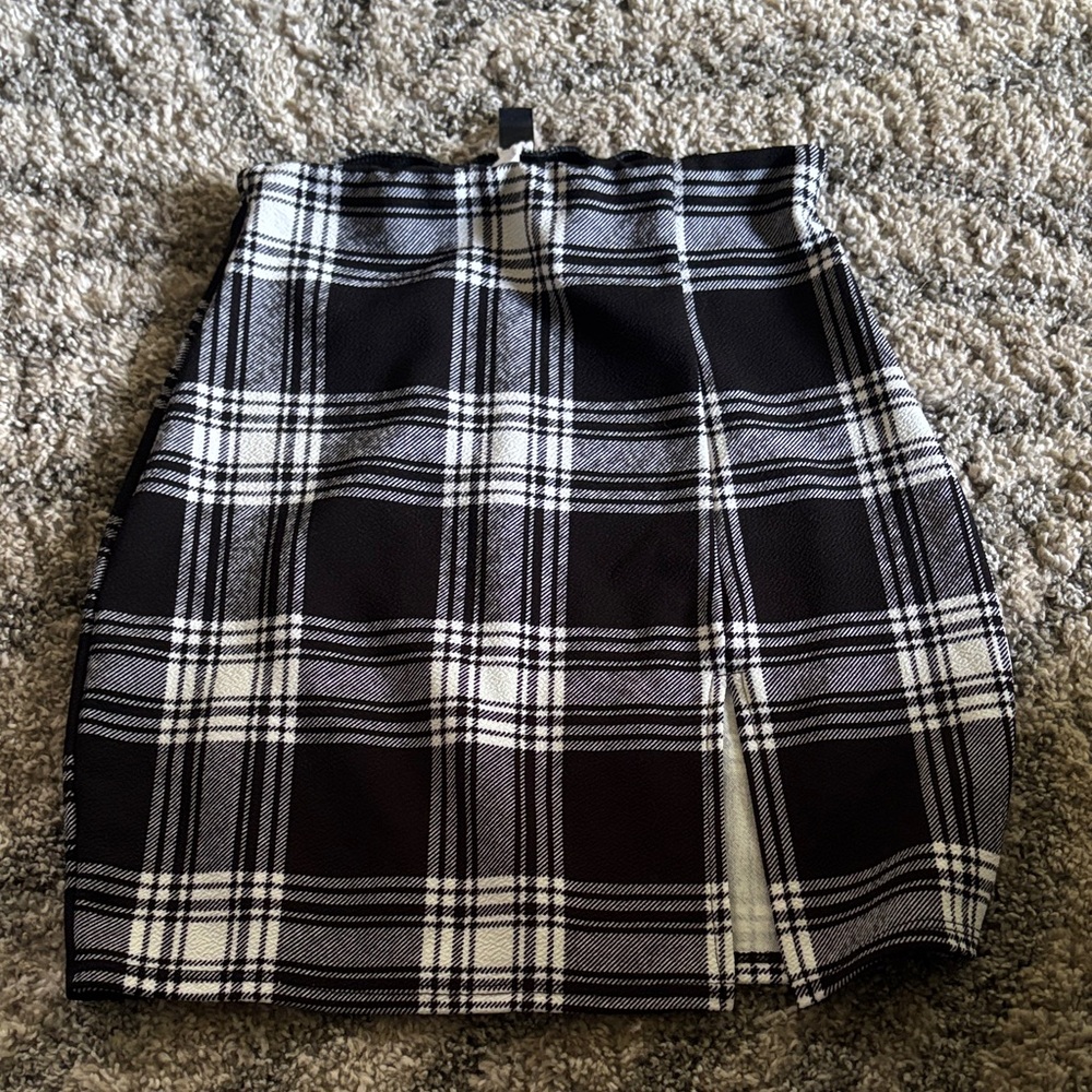 Windsor Black and White Checkered Mini Skirt